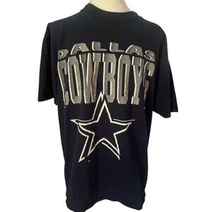 Dallas Cowboys Lee Large 1992 NFLP Men's Blue T‎ Shirt